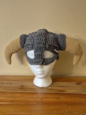 Child's Beardo Crocheted Viking Helmet Hat